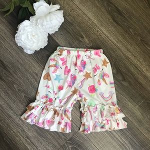 3 FOR $20 Unicorn ruffle shorts 4t/5t